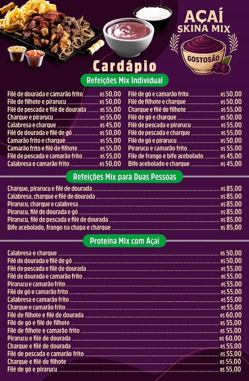 Cardápio 1